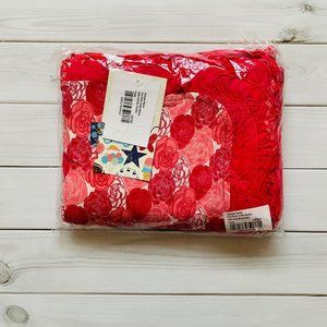 New in bag Kickee Pants Roses Toddler Ruffle Blanket